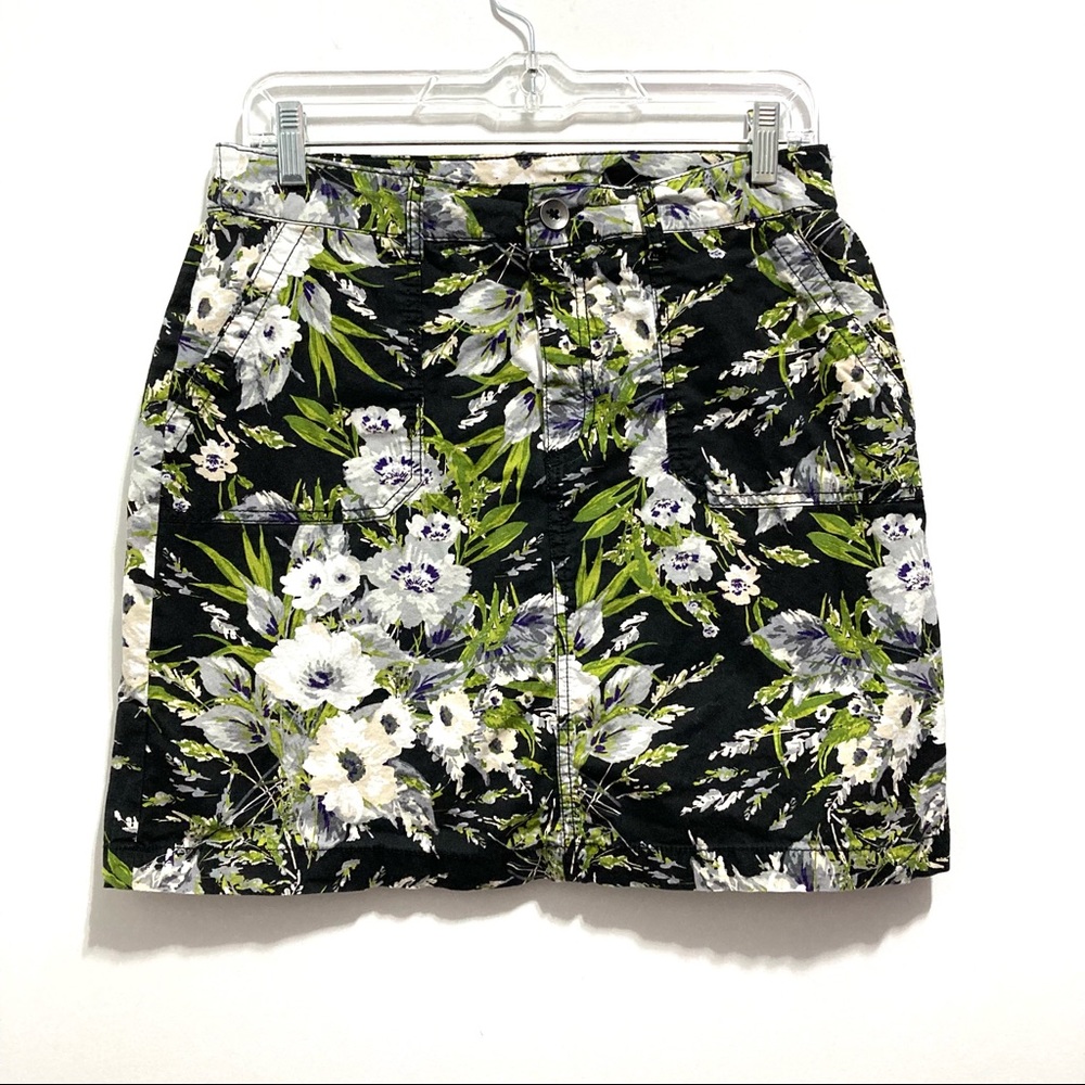 🌸Croft & Barrow Women’s Stretch Floral Micro Mini Skirt